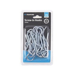 HOOKS SCREW 63MM 24PK