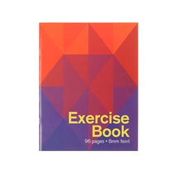 EXERCISE BOOK 8MM RULED 96PG 17X22CM