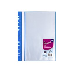 DISPLAY BOOK A4 FOR BINDERS 20 POCKETS