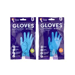 GLOVES DISPOSABLE NITRILE PK8 M/L