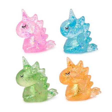 SQUISHY UNICORN CLEAR GLITTER