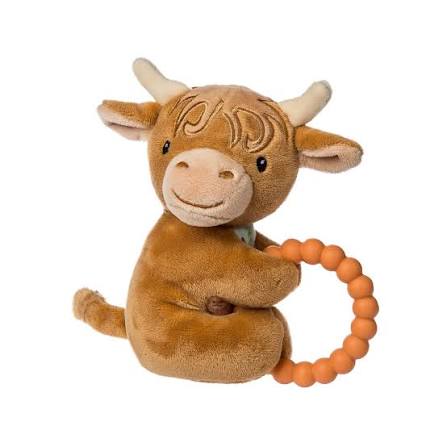MARY MEYER HIGHLAND COW TEETHER RATTLE