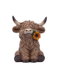 HIGHLAND COW SUNFLOWER SADDLE & BLOOM