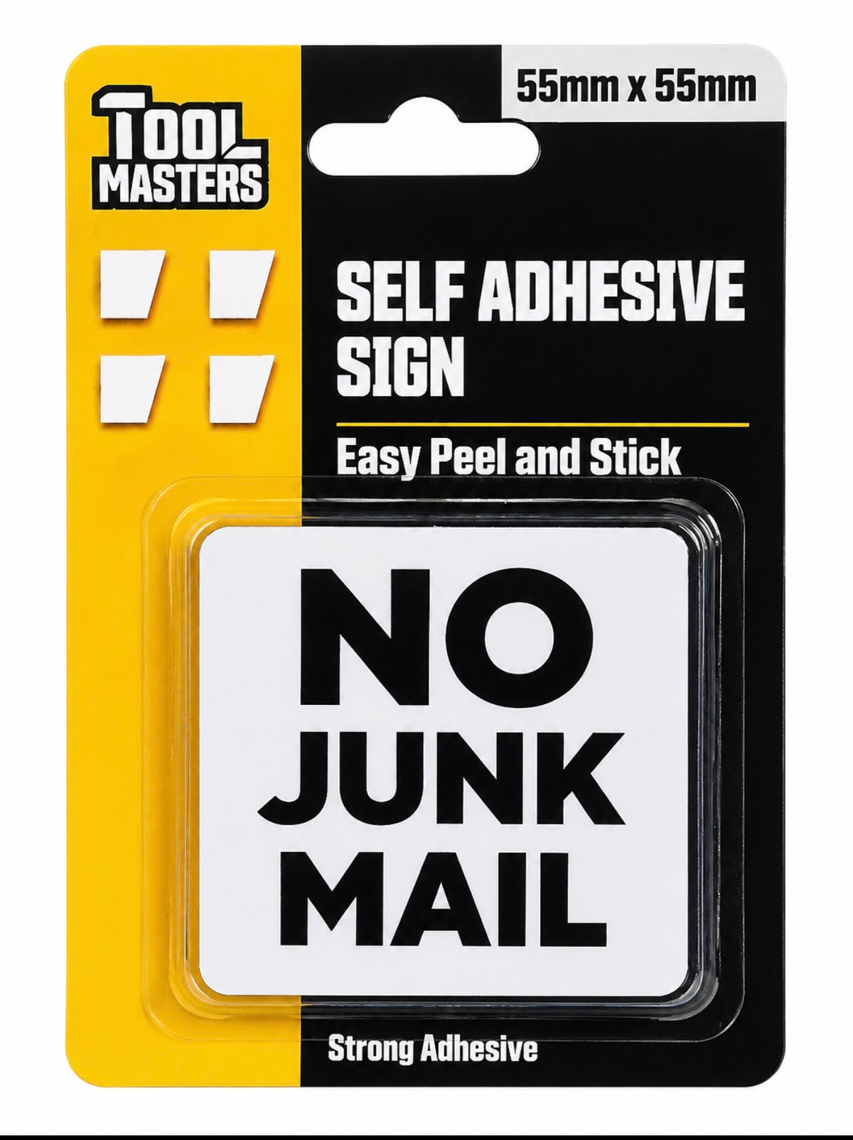 SIGN NO JUNK MAIL SELF ADHESIVE 5X5