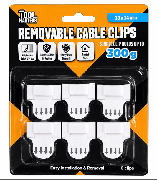 HOOKS ADHESIVE CLIPS PK6