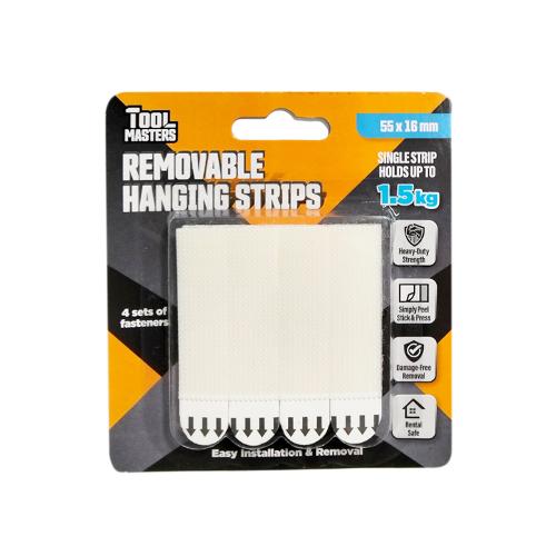 HOOK ADHESIVE STRIPS PK4