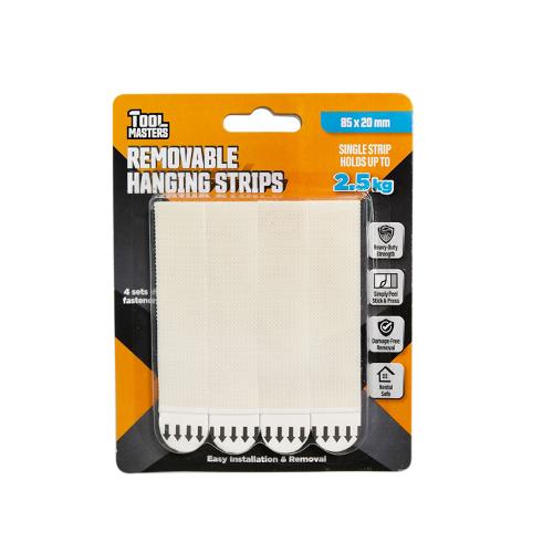 HOOK ADHESIVE STRIPS PK4 85X20MM