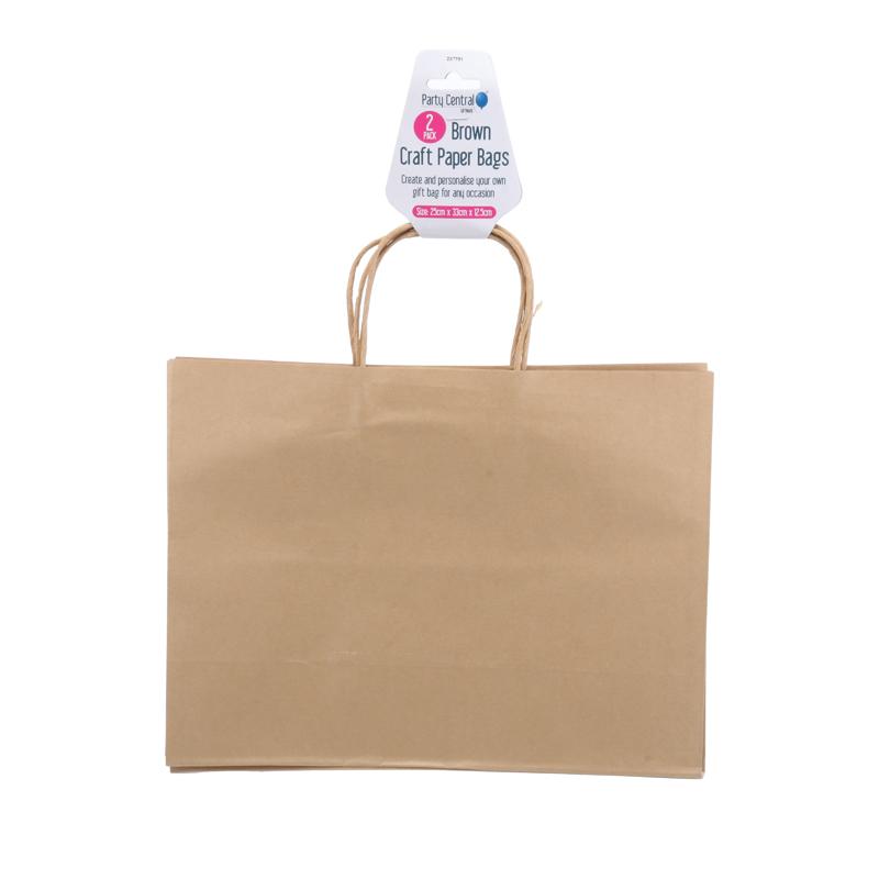 PAPER BAGS BROWN HORIZONTAL 25X31X11CM