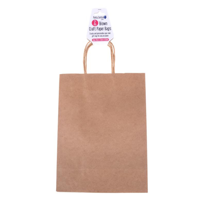 PAPER BAGS BROWN HORIZONTAL 26X33X12CM