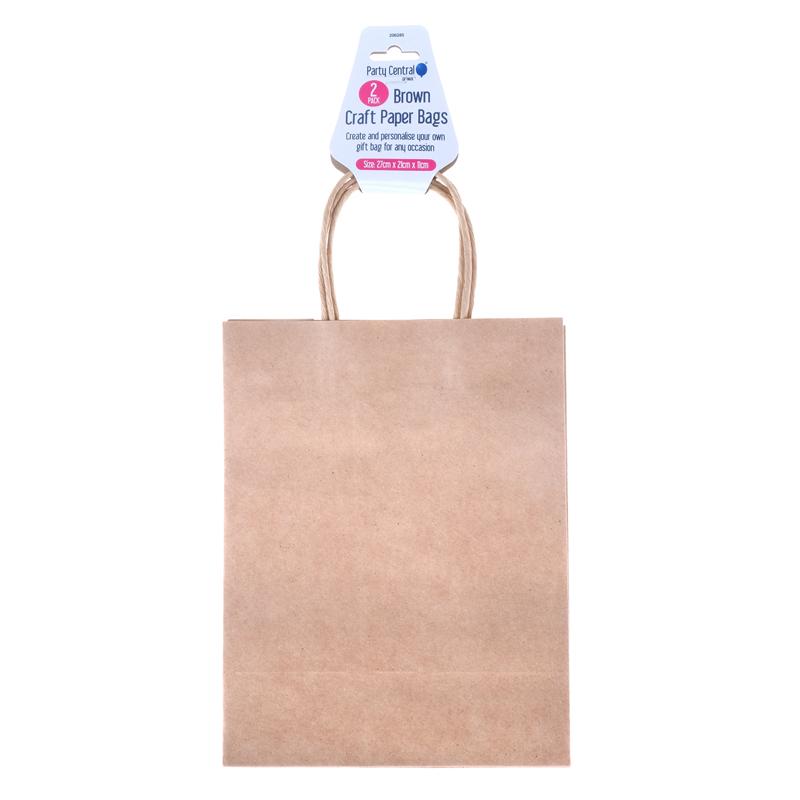 PAPER BAGS BROWN HORIZONTAL 27X22X11CM