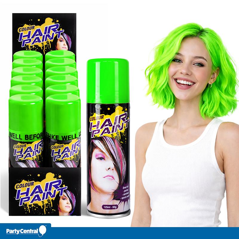 HAIR SPRAY COLOUR FLURO GREEN 125ML