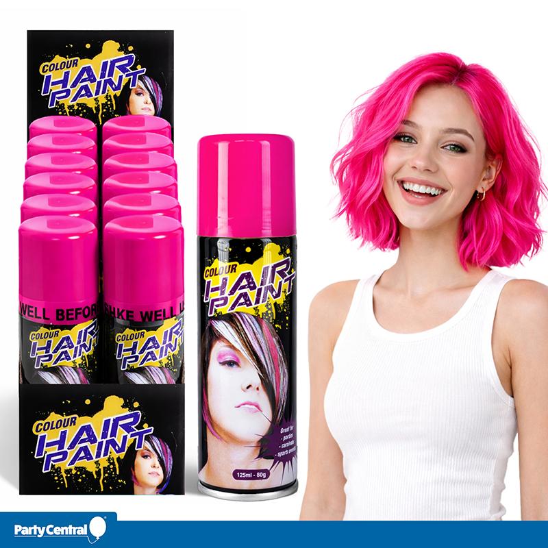 HAIR SPRAY COLOUR FLURO HOT PINK 125ML