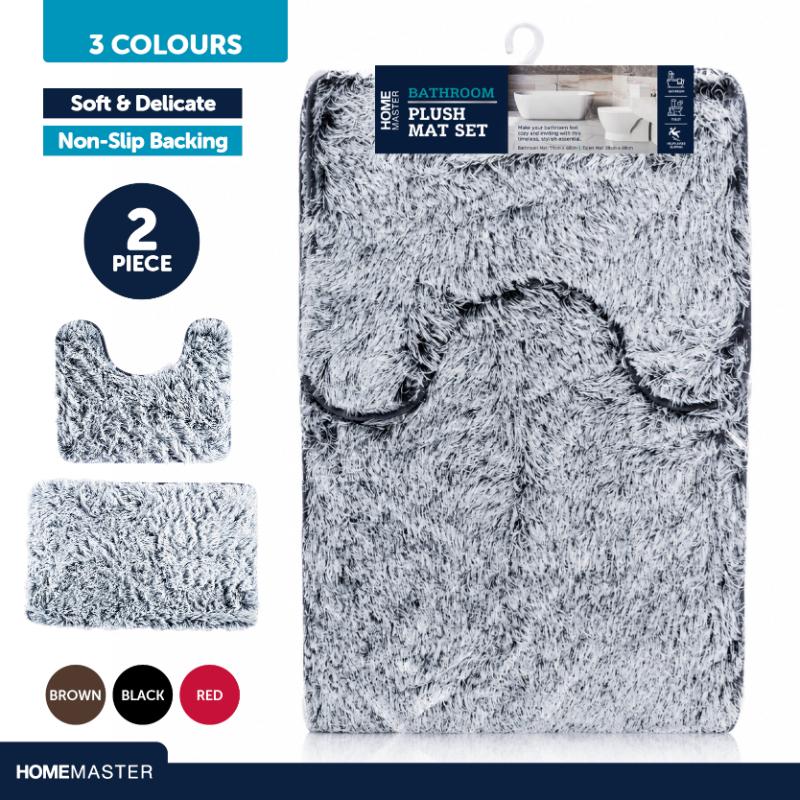 BATH & TOILET MAT SET 2PC
