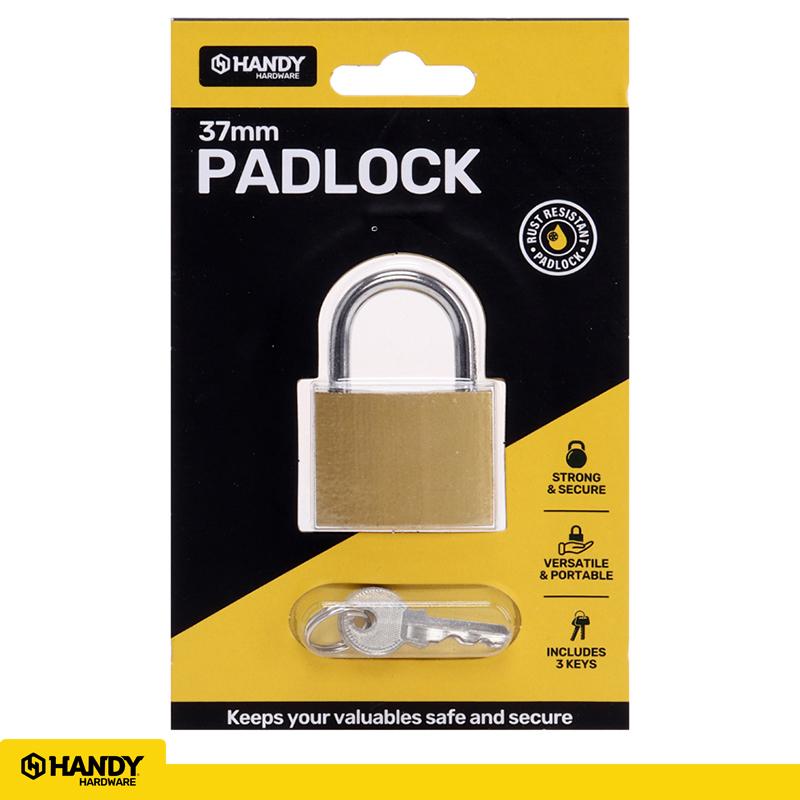 PADLOCK 37MM W/3 KEYS