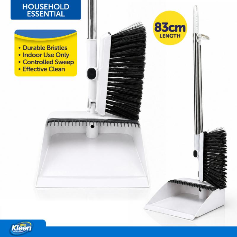 DUSTPAN & BRUSH SET LONG HANDLE