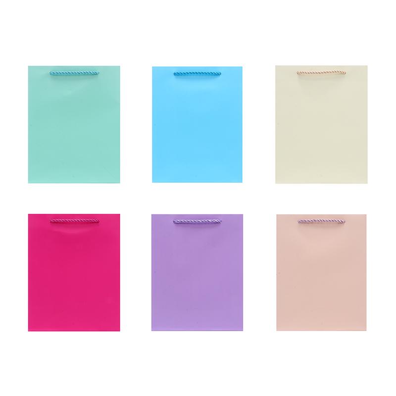 GIFT BAG PLAIN CLRS SML