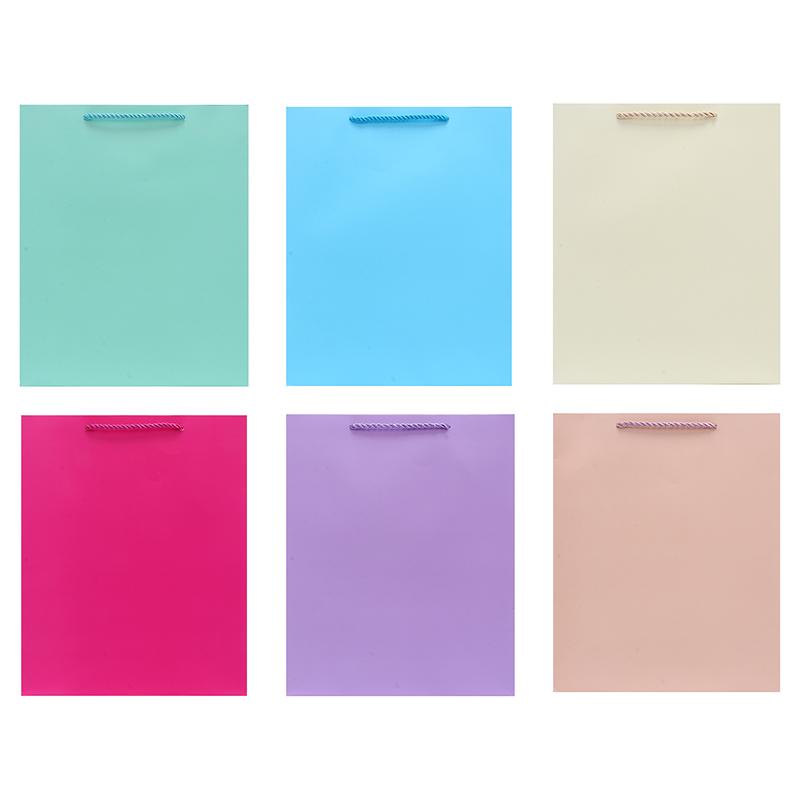 GIFT BAG PLAIN CLRS MED
