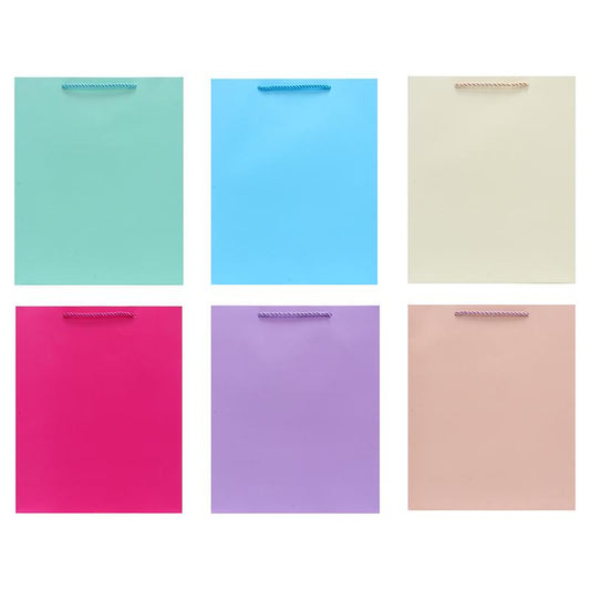 GIFT BAG PLAIN CLRS MED