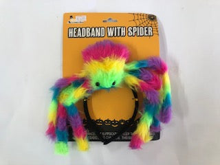 HALLOWEEN HEADBAND NEON SPIDER