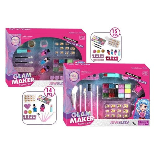 NAIL & MAKEUP SET 25PC