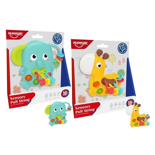 ELEPHANT/GIRAFFE SENSORY PULL STRING TOY