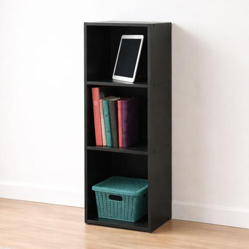 BOOKCASE 3 TIER BLACK 29X23X79CM