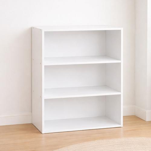 BOOKCASE 3 TIER WHITE 61X24X75CM