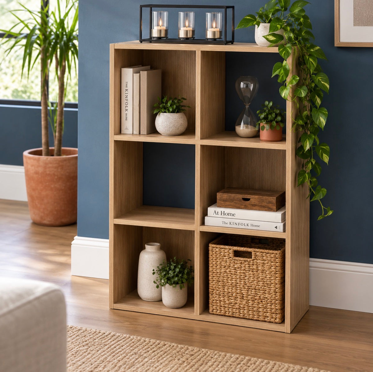 CUBE 2X2 OAK 59X59X28CM