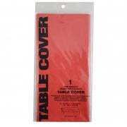 TABLECLOTH PLASTIC 137X274CM RED