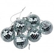 MIRROR BALLS SILVER PK6 5CM