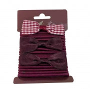 SCHOOL HAIR BANDS MAROON 18PC
