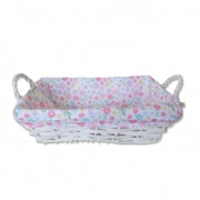 BASKET W/LINING RECT