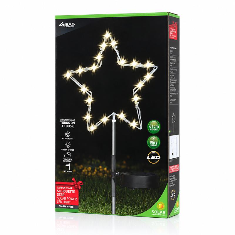 SOLAR STAR STAKE LIGHT 22X25X61CM