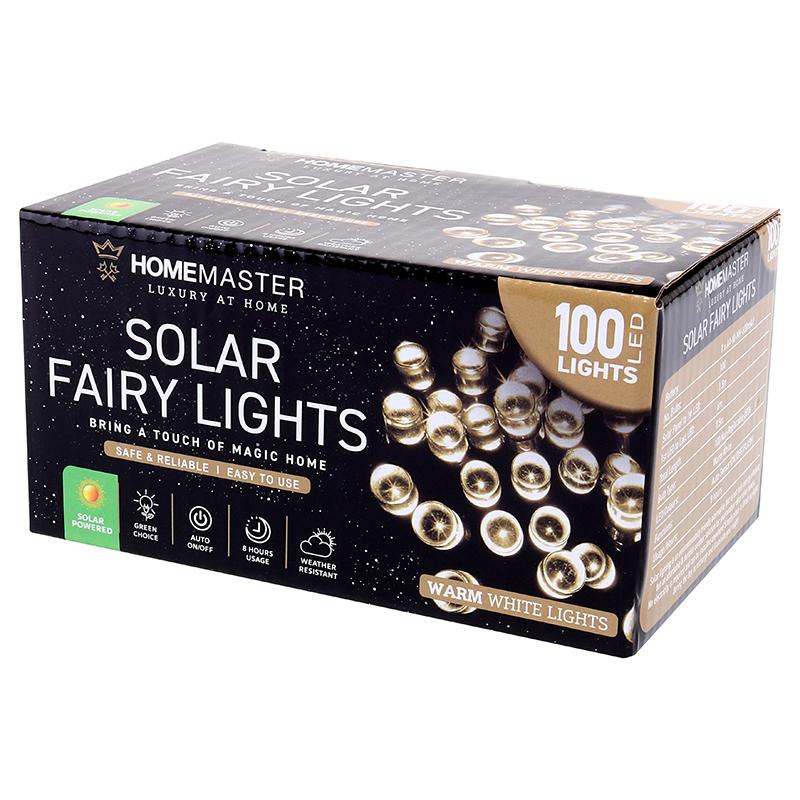 SOLAR FAIRY LIGHTS 100LED WARM WHITE