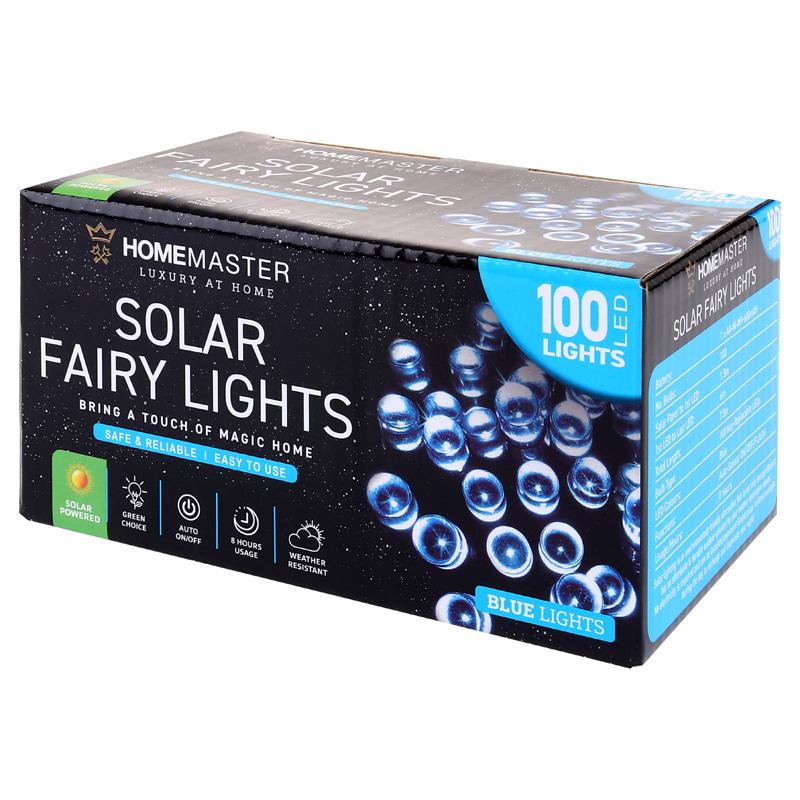 SOLAR FAIRY LIGHTS 100LED BLUE