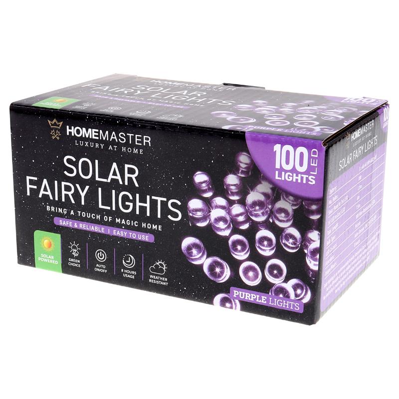 SOLAR FAIRY LIGHTS 100LED PURPLE