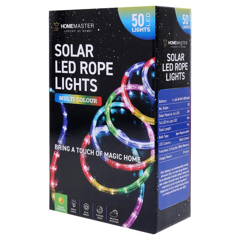 SOLAR TOPE LIGHT 50LED 7M MULTI
