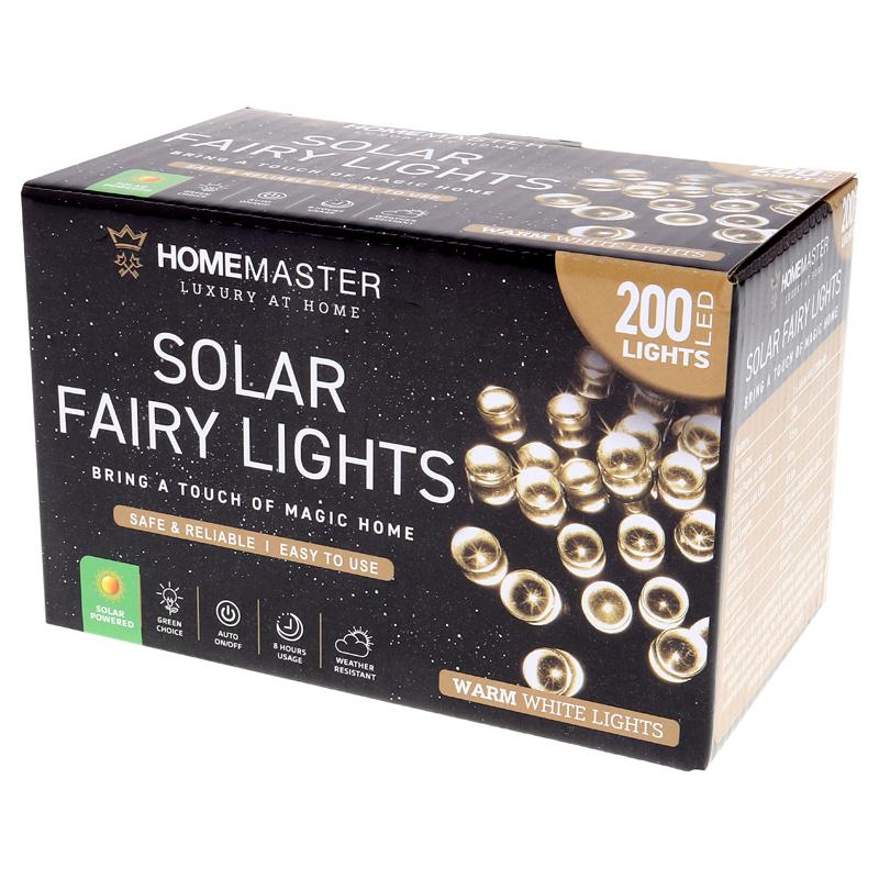 SOLAR FAIRY LIGHTS 200LED WARM WHITE