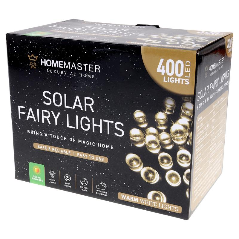 SOLAR FAIRY LIGHTS 400LED WARM WHITE