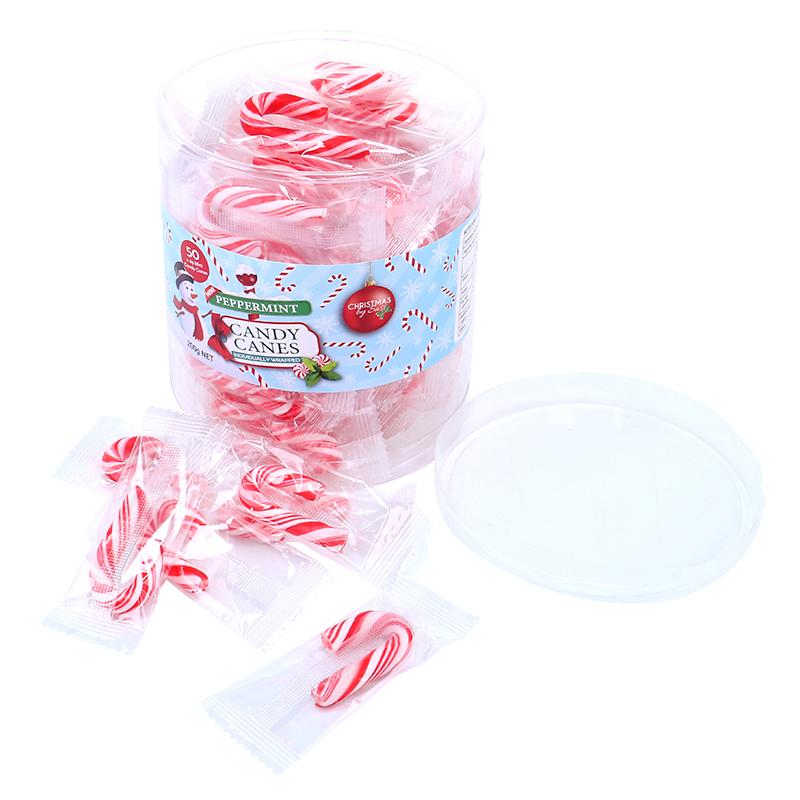 CANDY CANES MINI PEPPERMINT 50PK