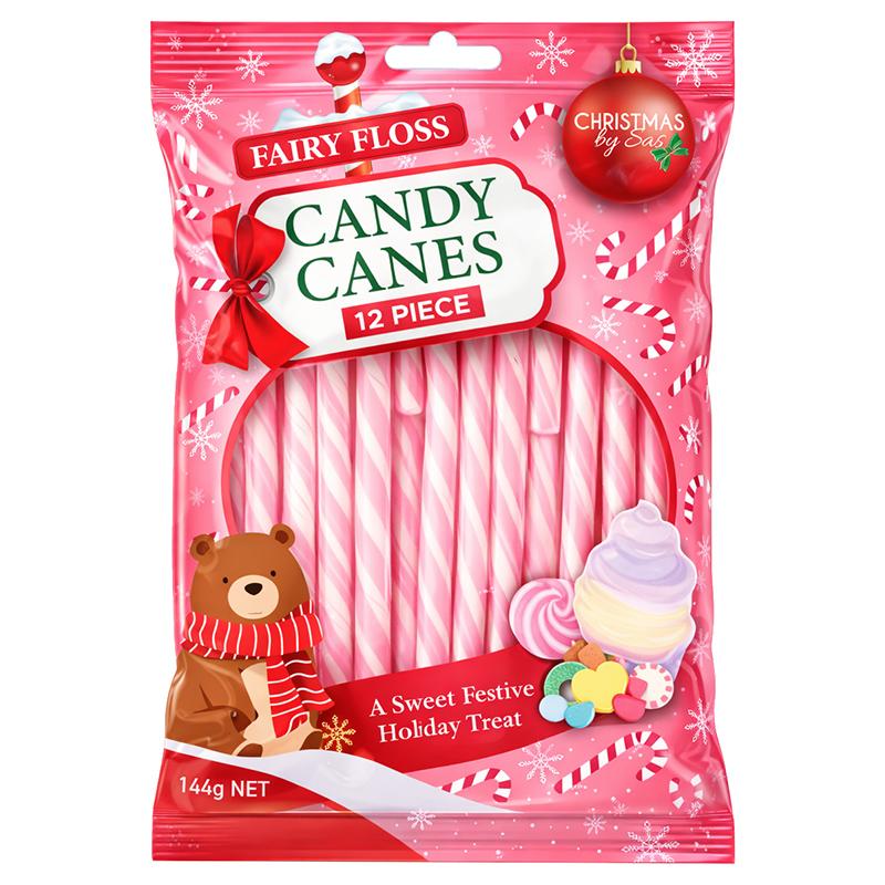 CANDY CANES FAIRY FLOSS 12PK