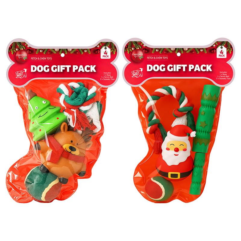 XMAS PET TOY SET 4PC