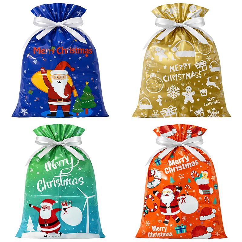 XMAS GIFT BAGS FOIL 2PC MED