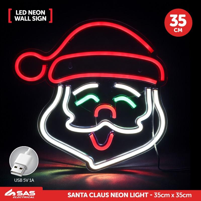 XMAS NEON LIGHT SANTA
