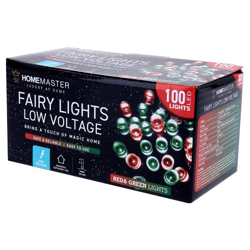 FAIRY LIGHTS 100LED RED & GREEN