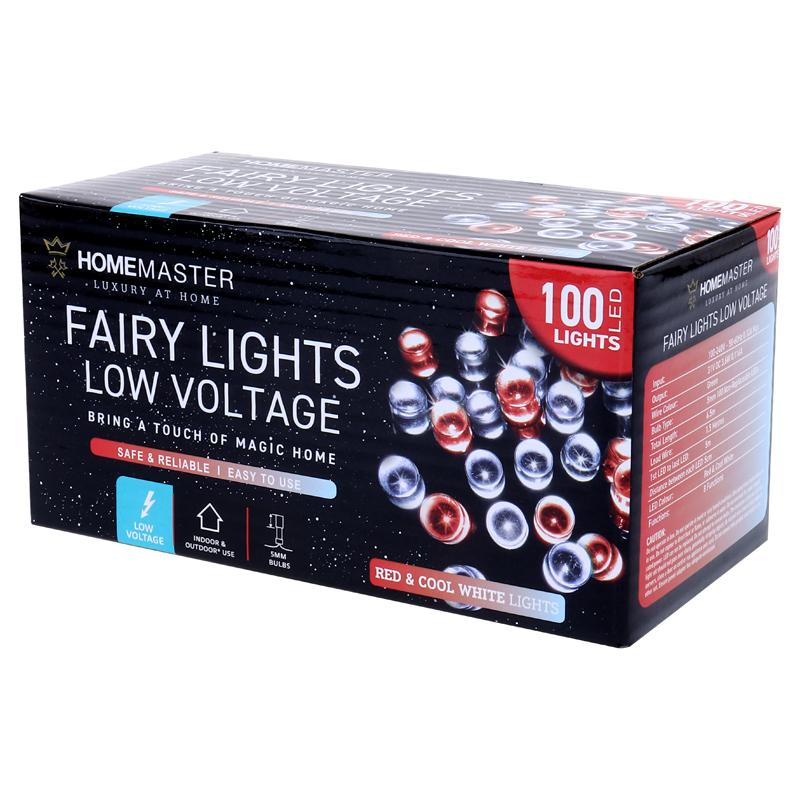 FAIRY LIGHTS 100LED RED & WHITE