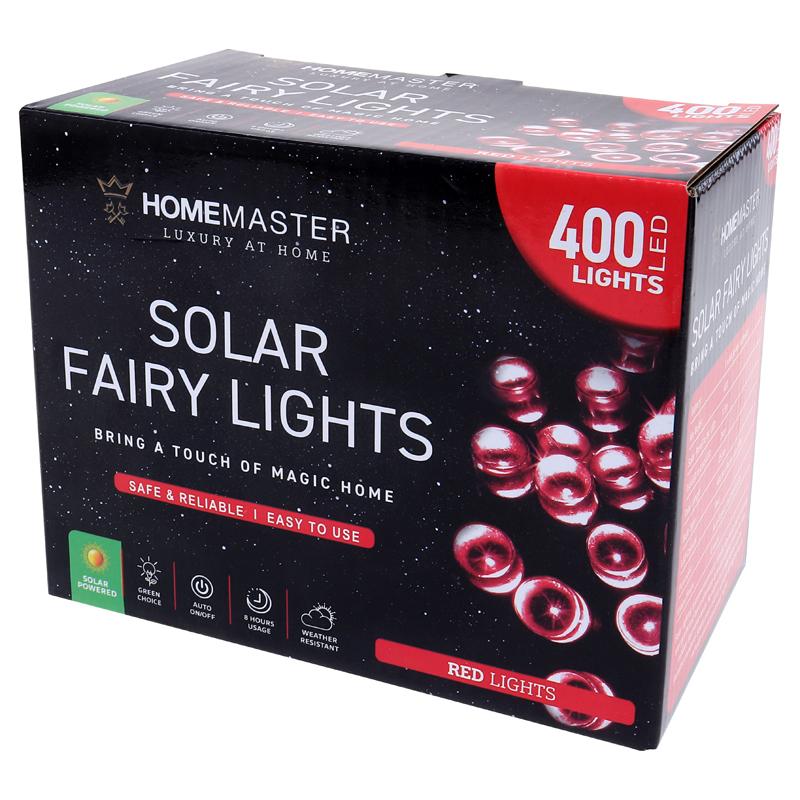 SOLAR FAIRY LIGHTS 400LED RED
