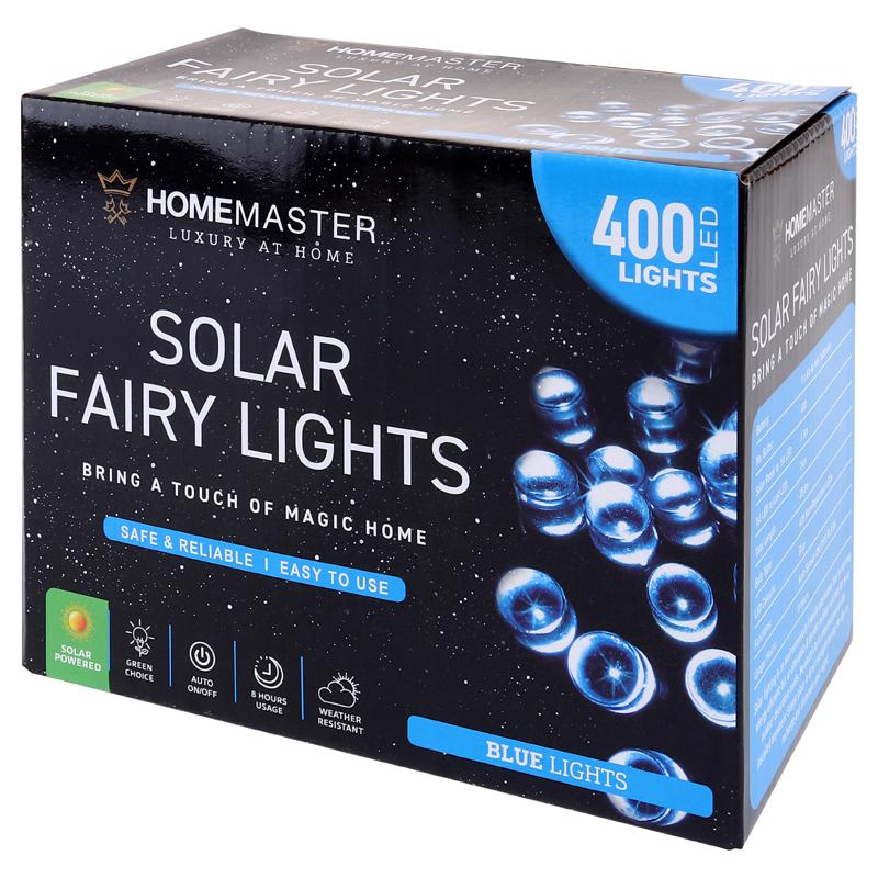 SOLAR FAIRY LIGHTS 400LED BLUE