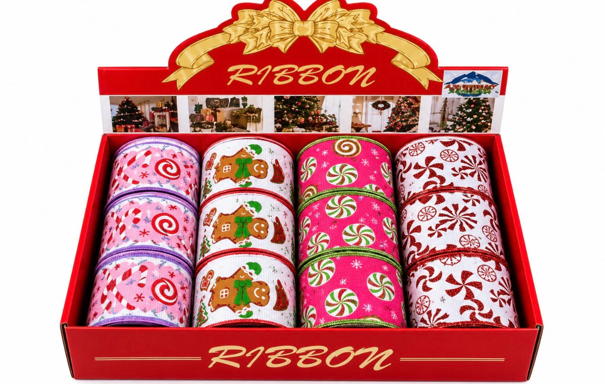 XMAS RIBBON 6.3CM X 2.74M