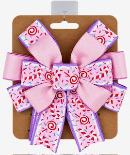 XMAS RIBBON BOW PINK 30X100CM